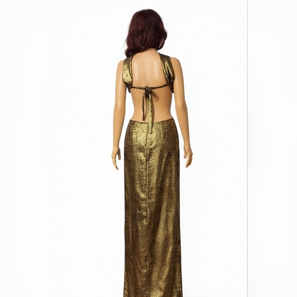 Cult Gaia Gold Cody Gown XS - Picture 6 of 7